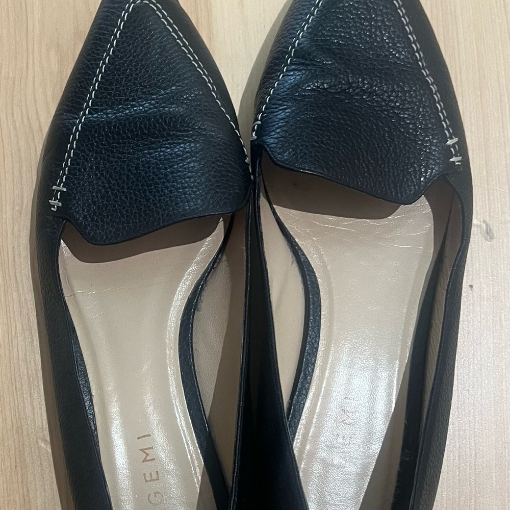 M. Gemi Black Leather Flats